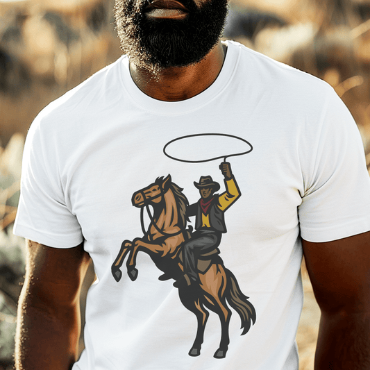Cowboy Lasso Shirt - Afrocentric Art by The Trini Gee