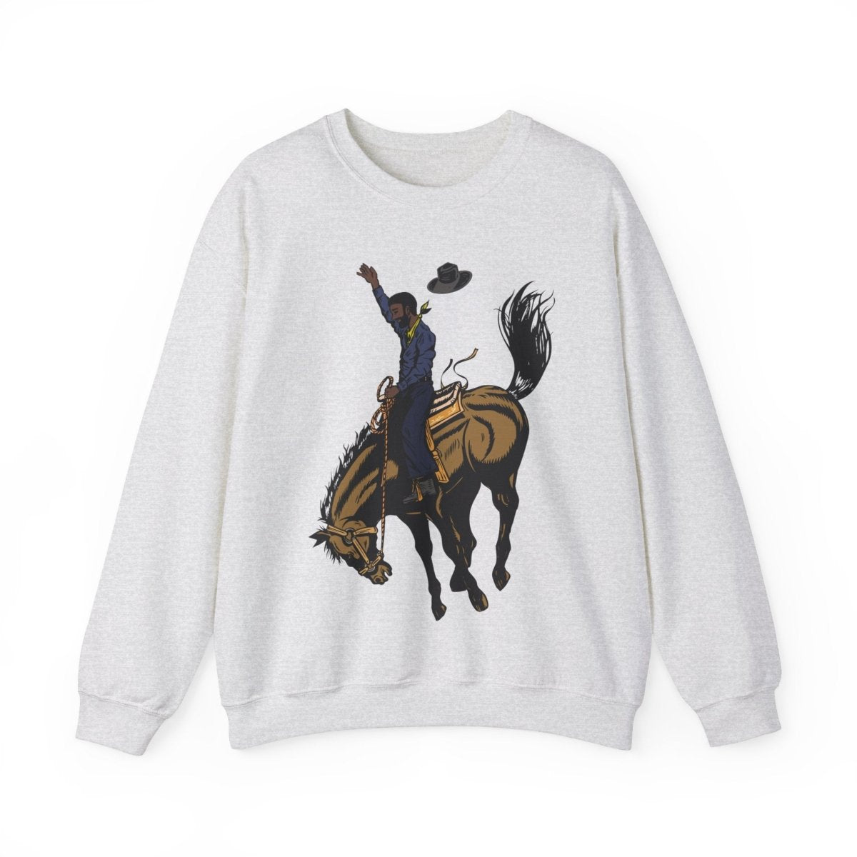 Cowboy Sweatshirt - Afrocentric Art by The Trini Gee