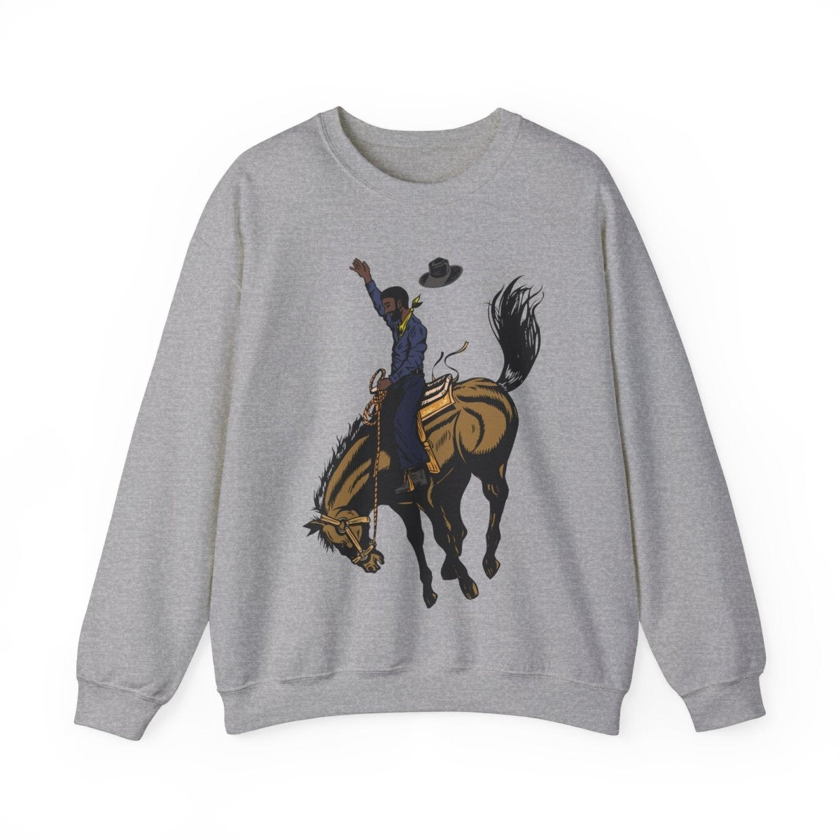 Cowboy Sweatshirt - Afrocentric Art by The Trini Gee