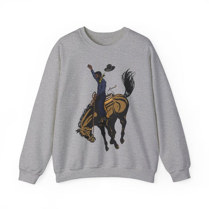Cowboy Sweatshirt - Afrocentric Art by The Trini Gee