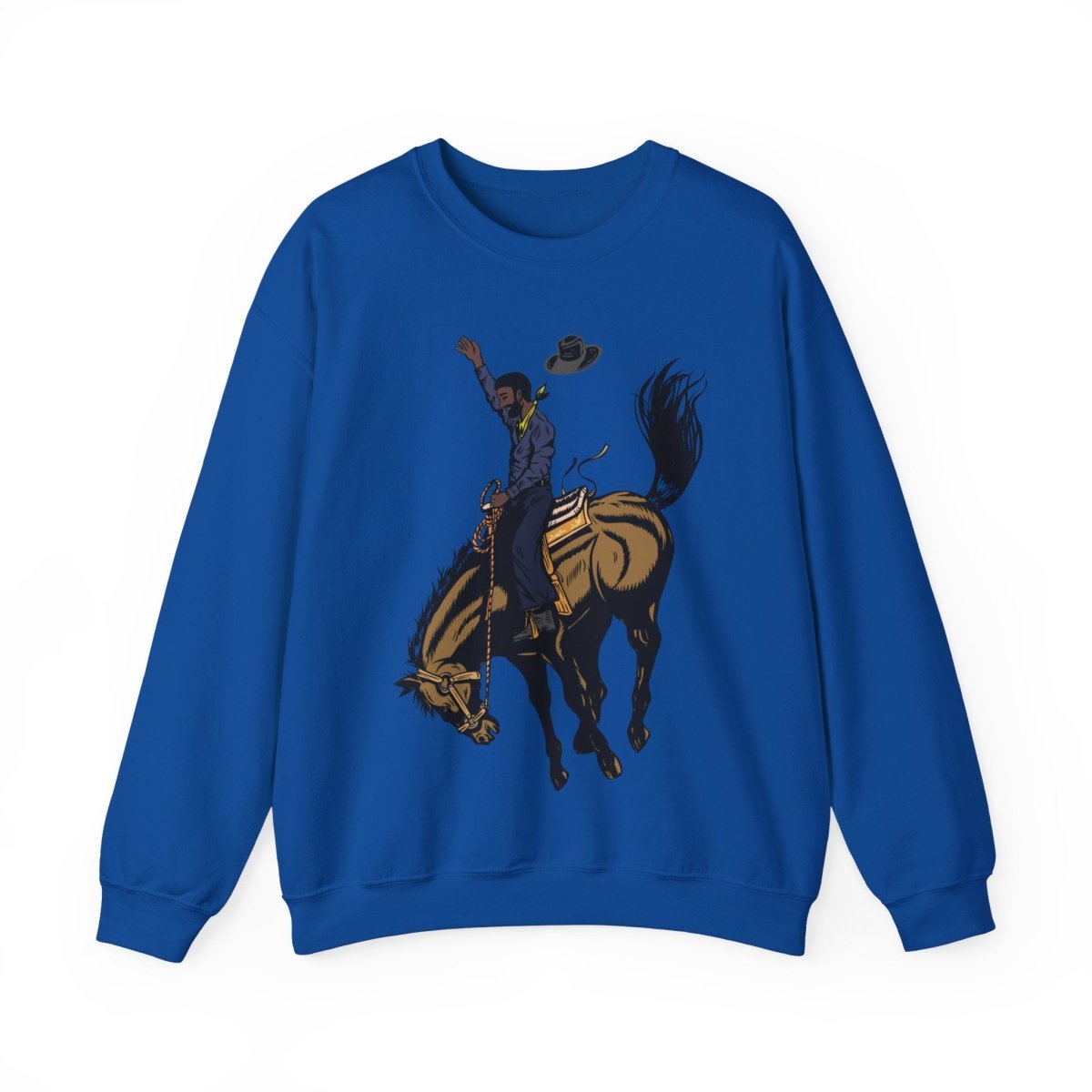 Cowboy Sweatshirt - Afrocentric Art by The Trini Gee
