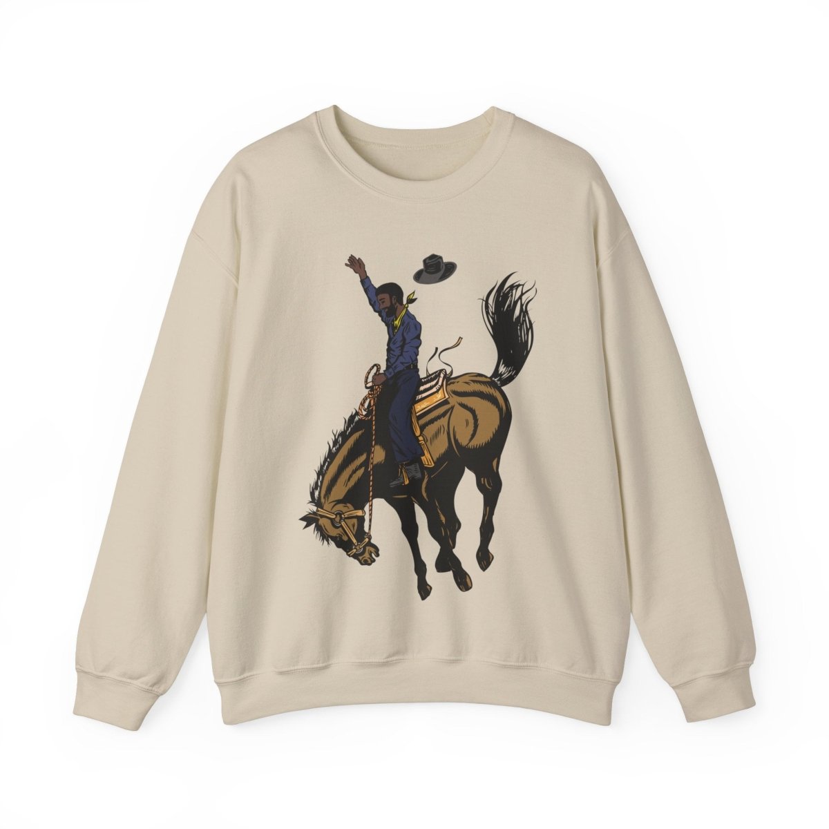 Cowboy Sweatshirt - Afrocentric Art by The Trini Gee