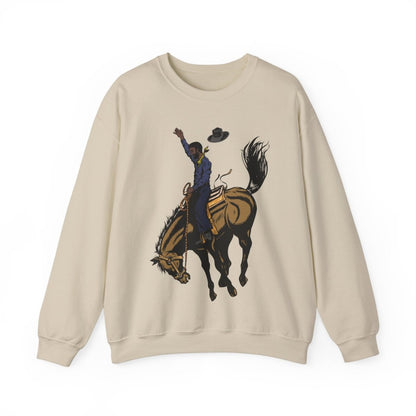 Cowboy Sweatshirt - Afrocentric Art by The Trini Gee