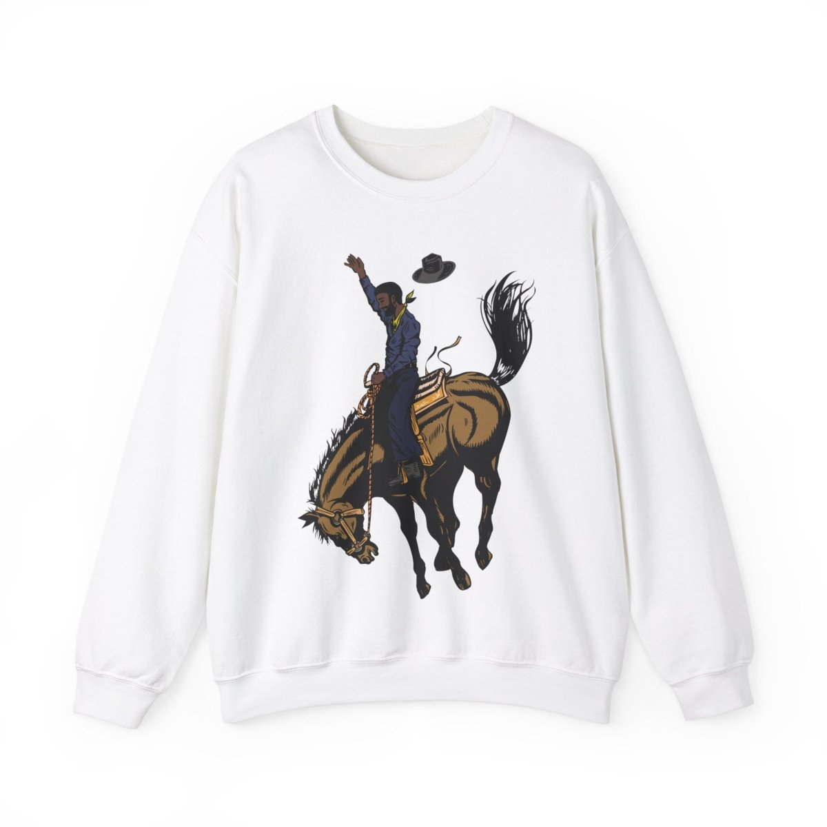 Cowboy Sweatshirt - Afrocentric Art by The Trini Gee