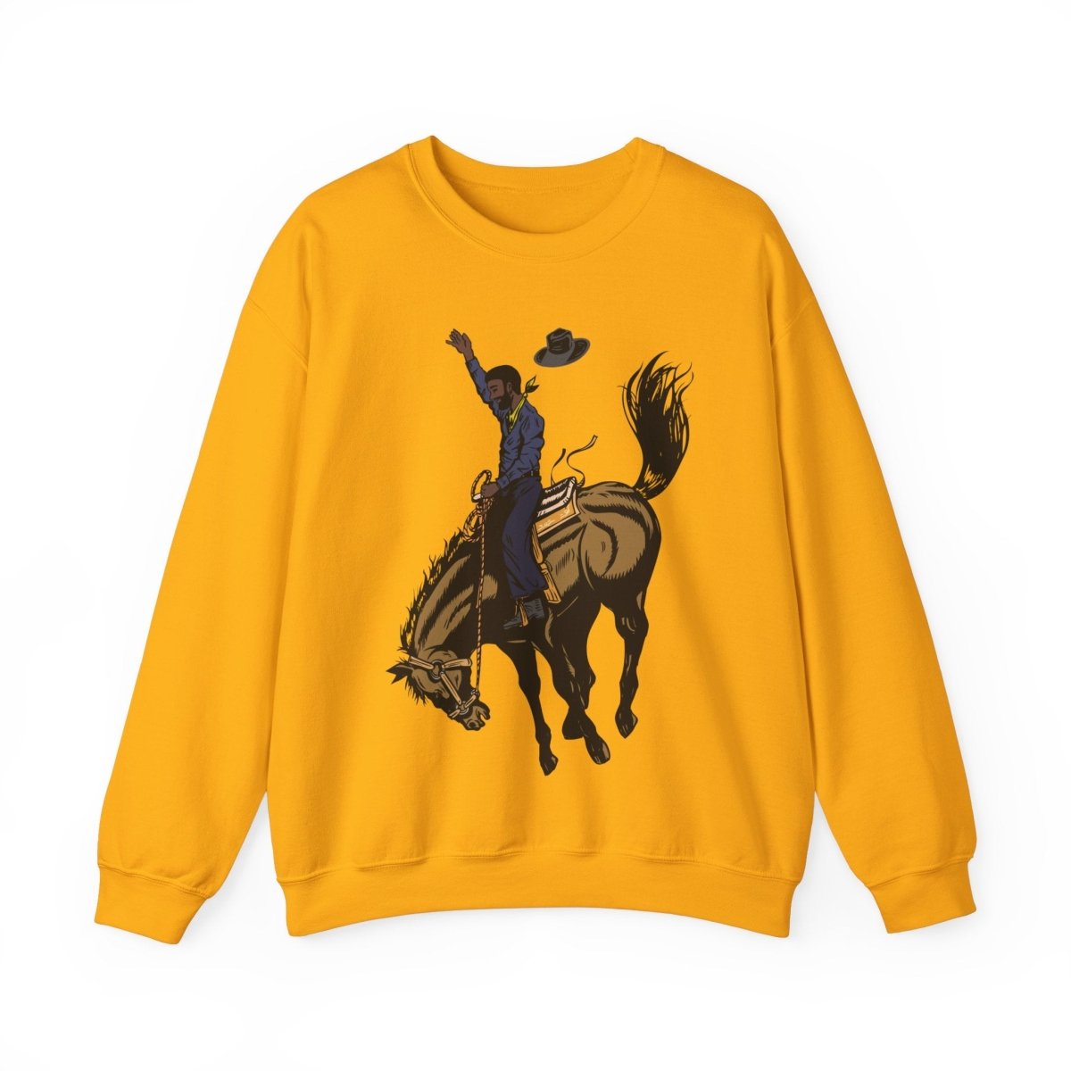 Cowboy Sweatshirt - Afrocentric Art by The Trini Gee