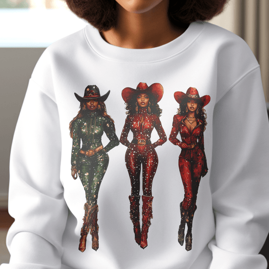 Cowgirl Christmas Sweatshirt - The Trini Gee