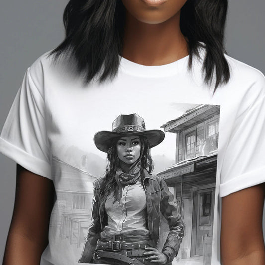 Cowgirl Shirt - Afrocentric Art by The Trini Gee