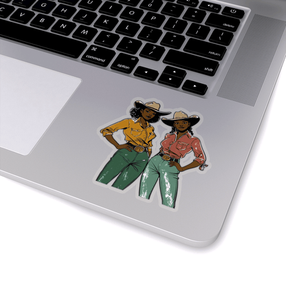 Cowgirls Sticker - Afrocentric Art by The Trini Gee