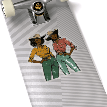 Cowgirls Sticker - Afrocentric Art by The Trini Gee