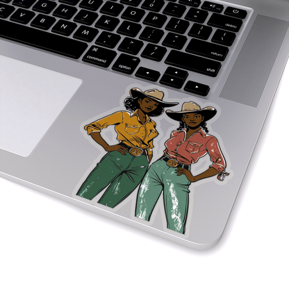 Cowgirls Sticker - Afrocentric Art by The Trini Gee