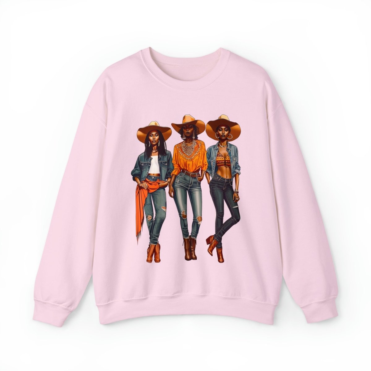 Cowgirls Sweatshirt - Afrocentric Art by The Trini Gee