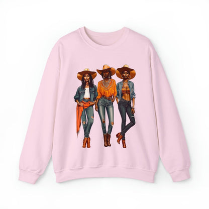 Cowgirls Sweatshirt - Afrocentric Art by The Trini Gee