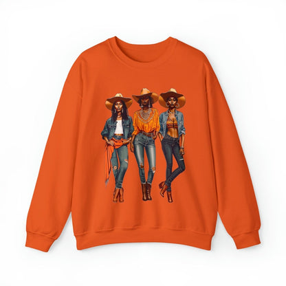 Cowgirls Sweatshirt - Afrocentric Art by The Trini Gee