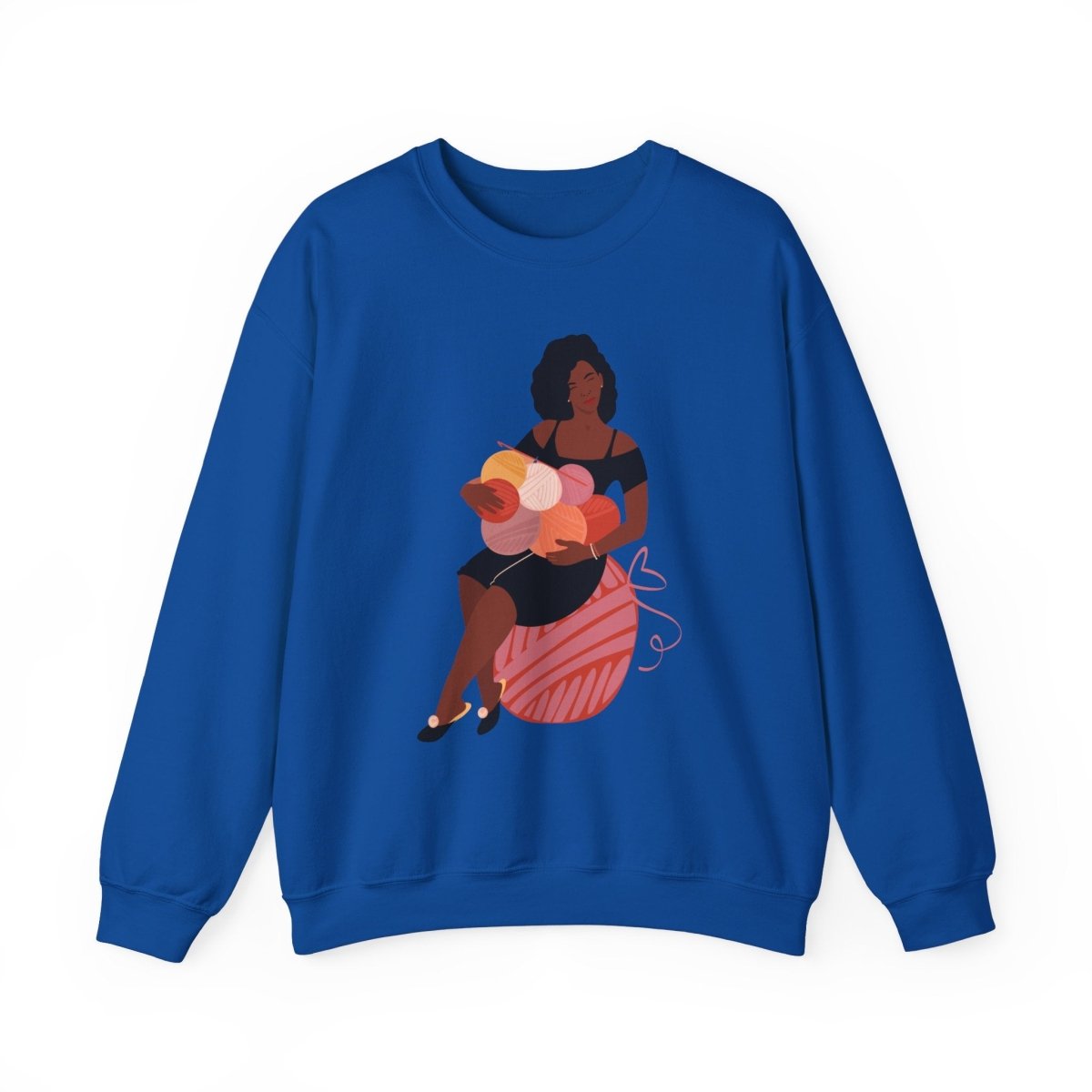 Crochet Knit Sweatshirt - Afrocentric Art by The Trini Gee