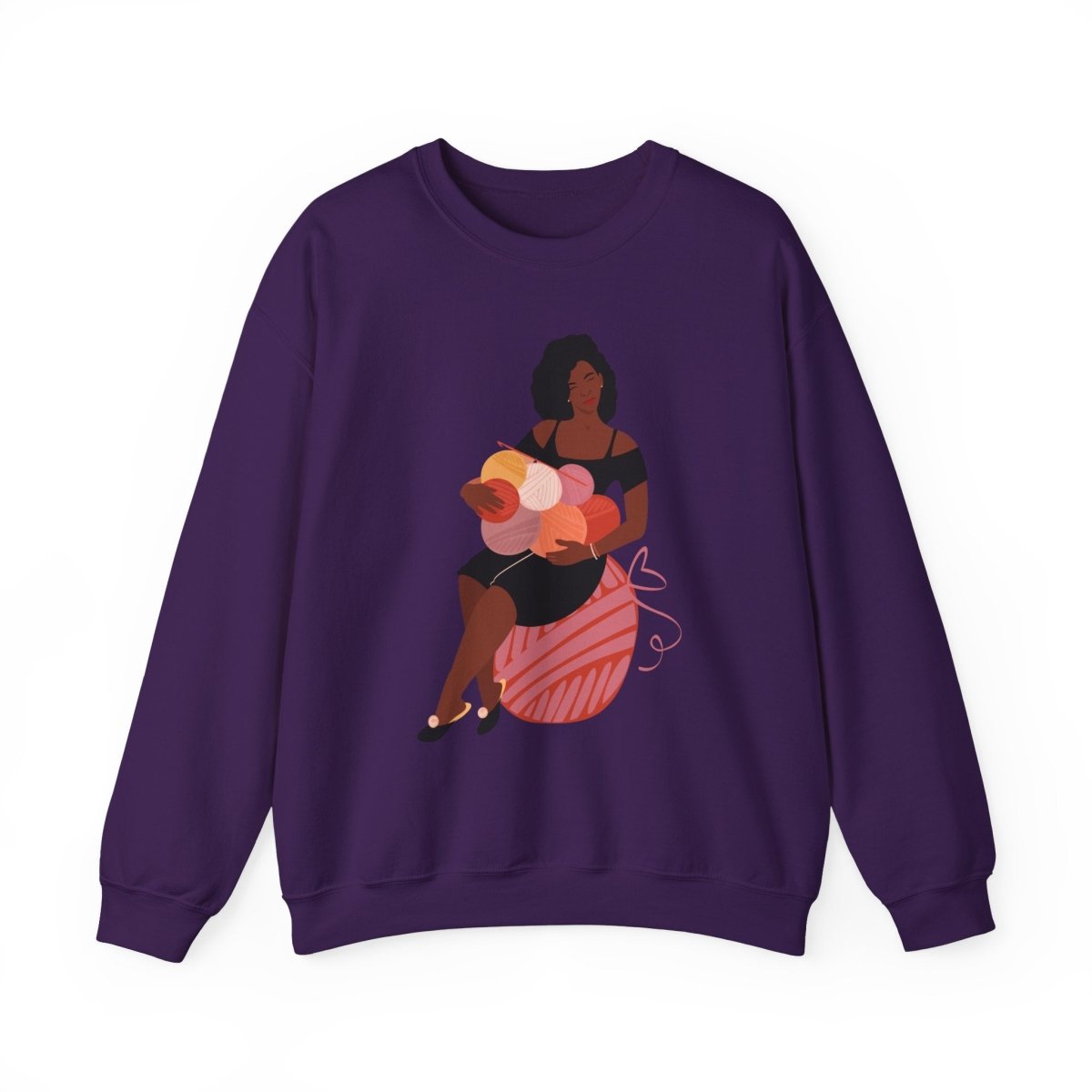 Crochet Knit Sweatshirt - Afrocentric Art by The Trini Gee