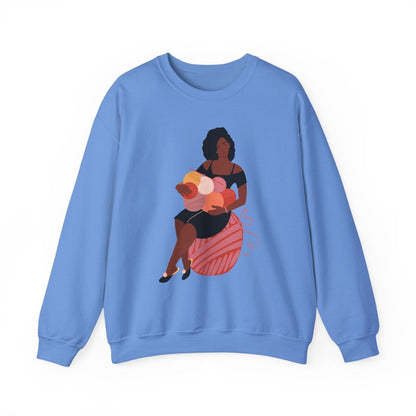Crochet Knit Sweatshirt - Afrocentric Art by The Trini Gee