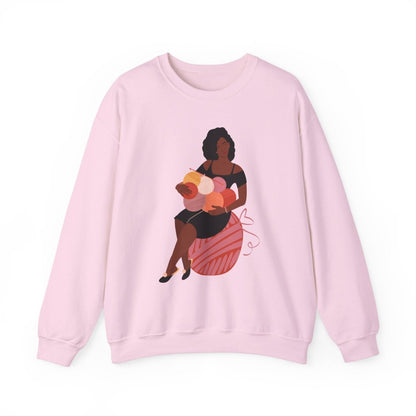 Crochet Knit Sweatshirt - Afrocentric Art by The Trini Gee