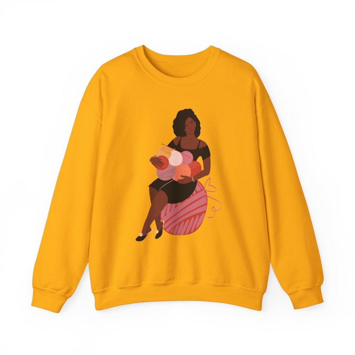 Crochet Knit Sweatshirt - Afrocentric Art by The Trini Gee