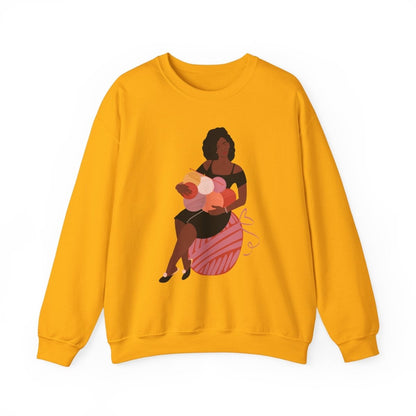Crochet Knit Sweatshirt - Afrocentric Art by The Trini Gee