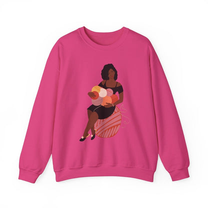Crochet Knit Sweatshirt - Afrocentric Art by The Trini Gee