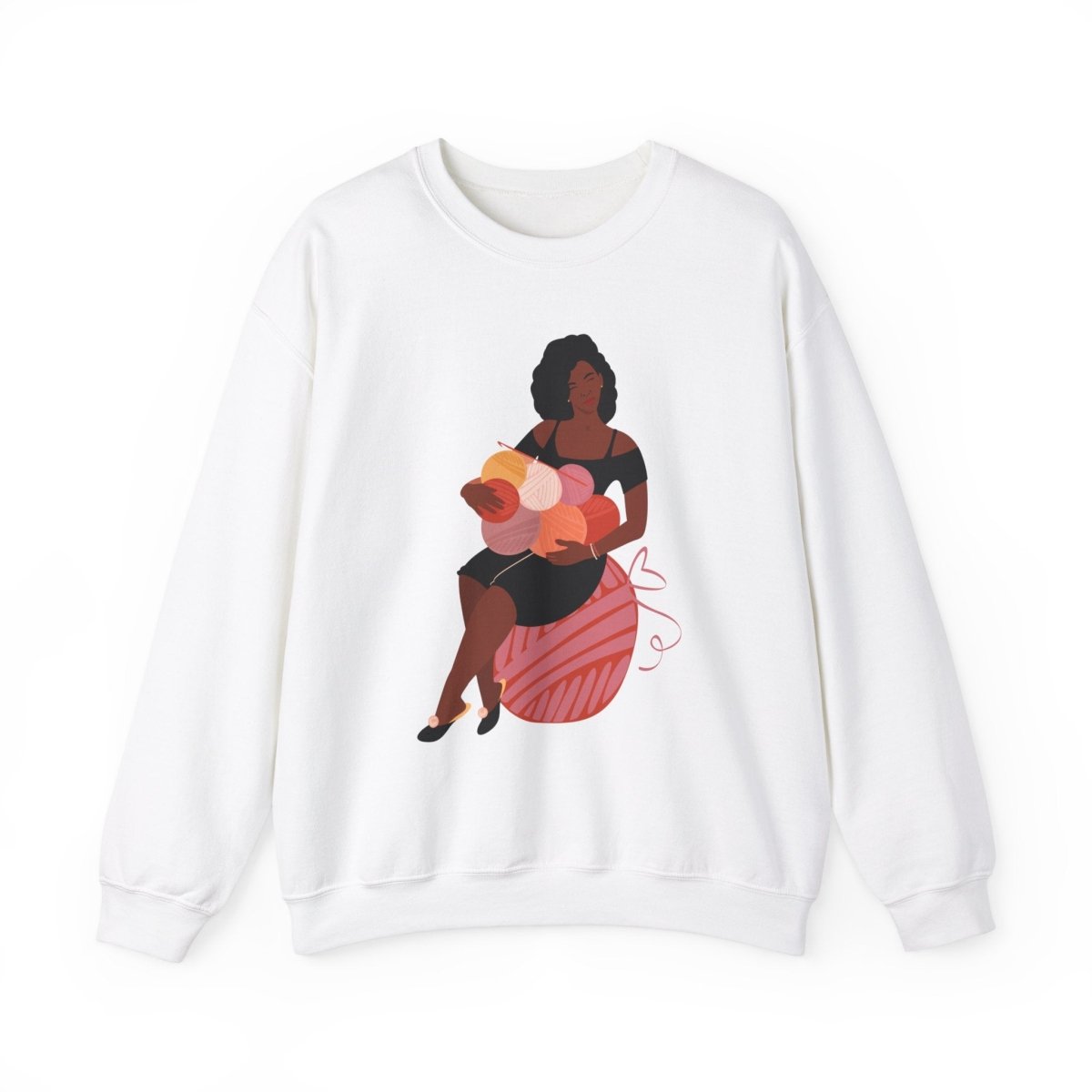 Crochet Knit Sweatshirt - Afrocentric Art by The Trini Gee
