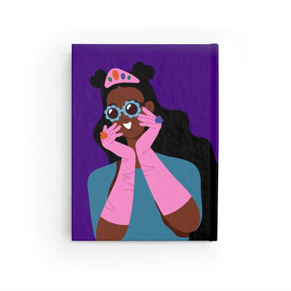 Crowned Brown Girl Journal - Afrocentric Art by The Trini Gee