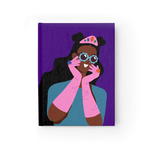 Crowned Brown Girl Journal - Afrocentric Art by The Trini Gee