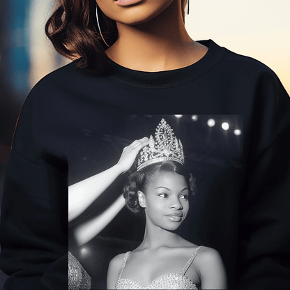 Crowned Queen Sweatshirt - Afrocentric Art by The Trini Gee
