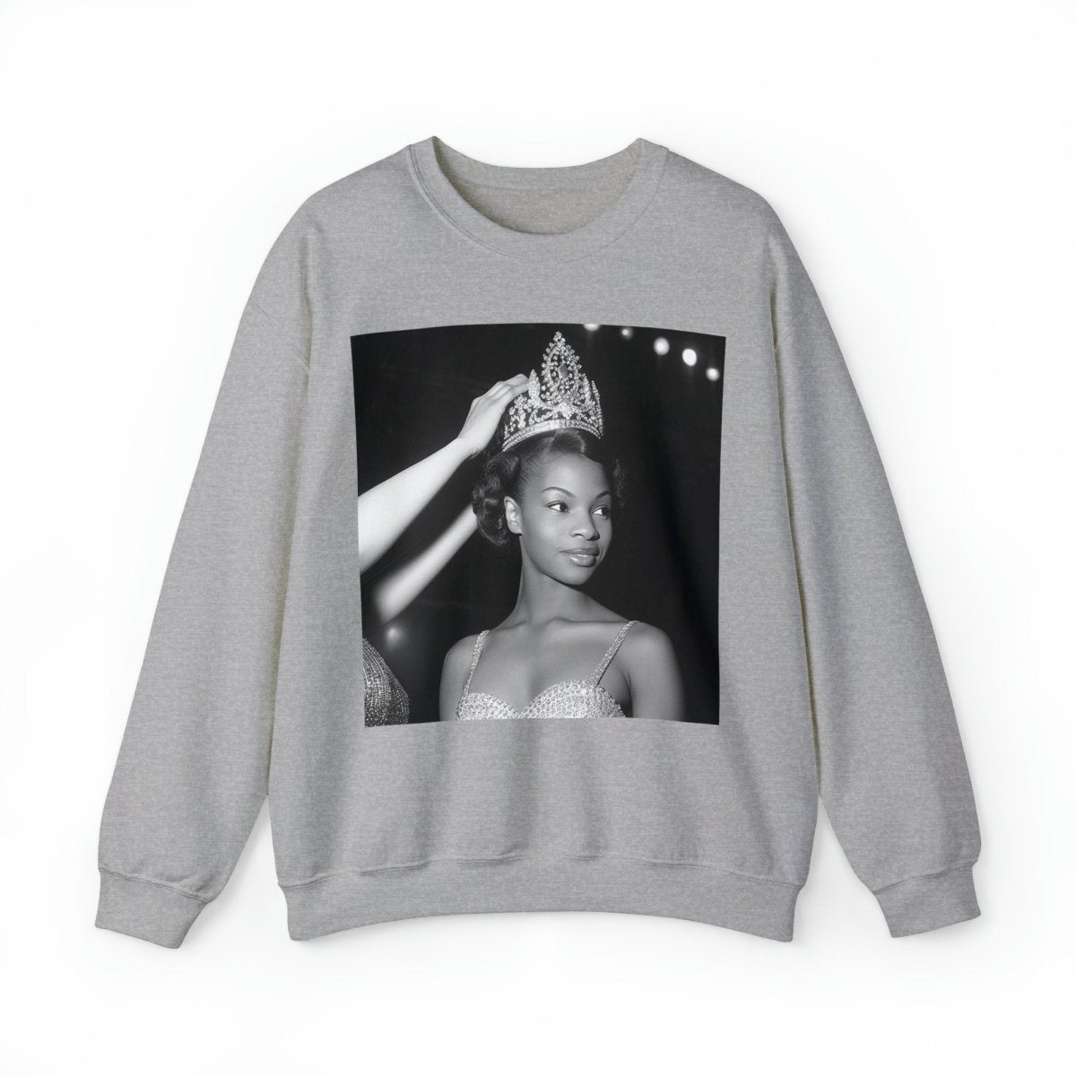 Crowned Queen Sweatshirt - Afrocentric Art by The Trini Gee