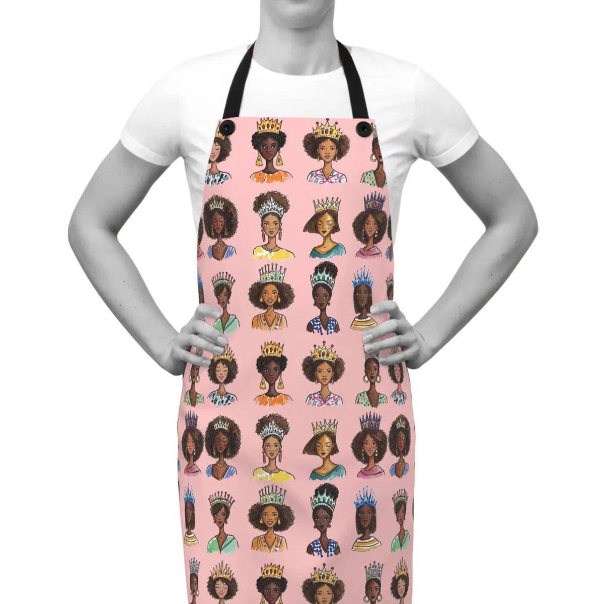 Crowned Queens Apron - Afrocentric Art by The Trini Gee