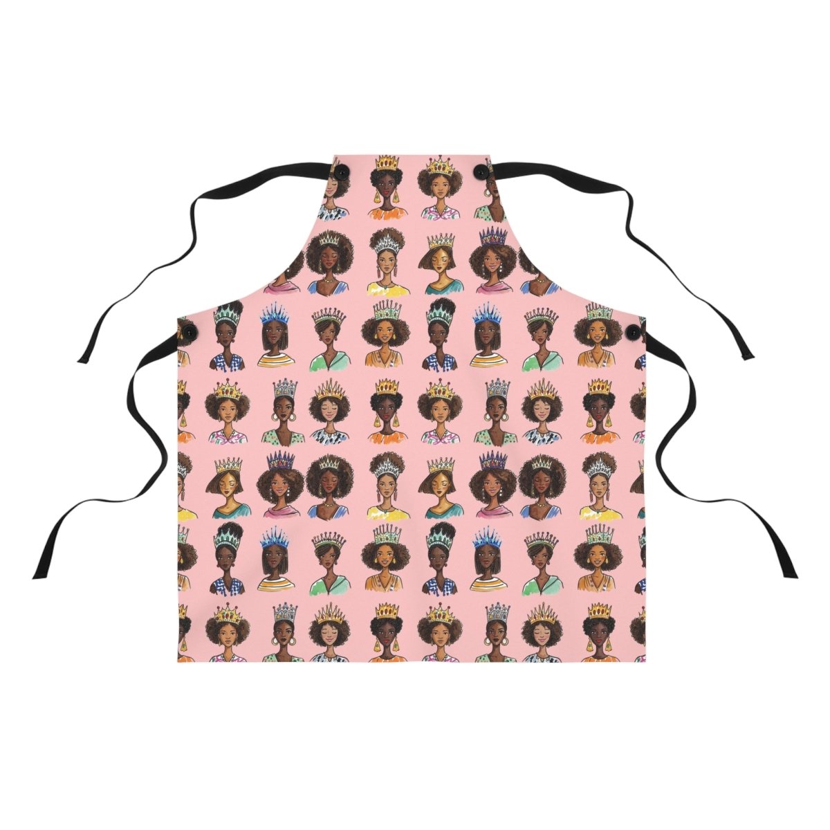Crowned Queens Apron - Afrocentric Art by The Trini Gee