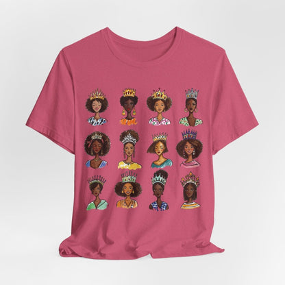 Crowned Queens T-Shirt - Afrocentric Art by The Trini Gee