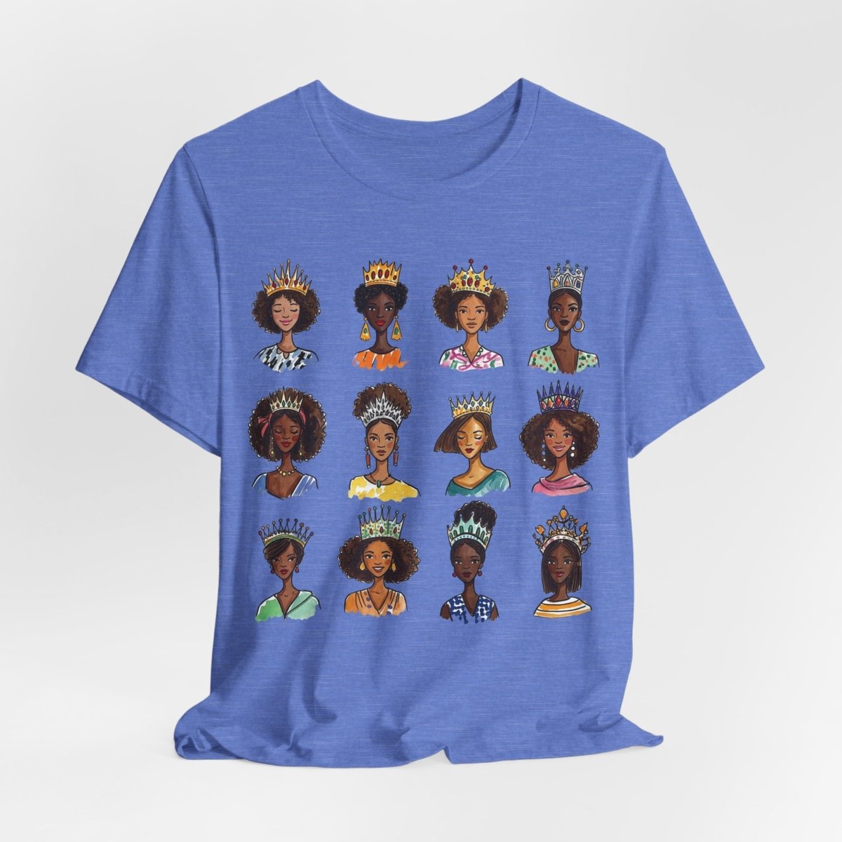 Crowned Queens T-Shirt - Afrocentric Art by The Trini Gee