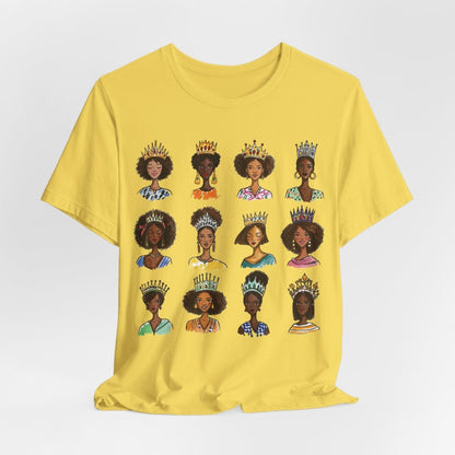 Crowned Queens T-Shirt - Afrocentric Art by The Trini Gee