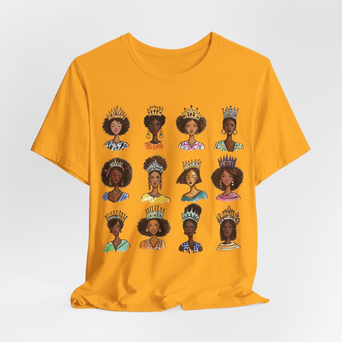 Crowned Queens T-Shirt - Afrocentric Art by The Trini Gee