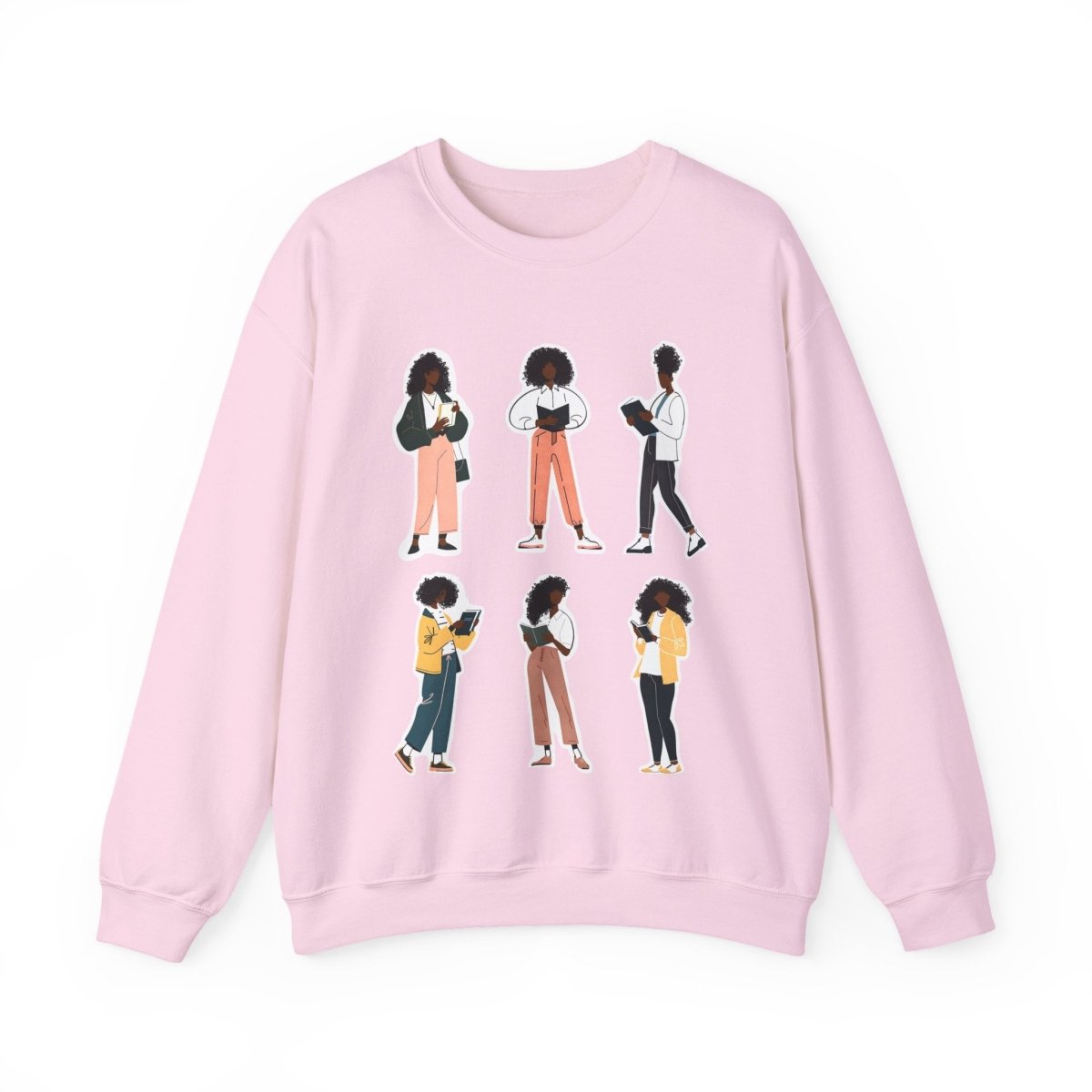 Curly Readers Sweatshirt - Afrocentric Art by The Trini Gee