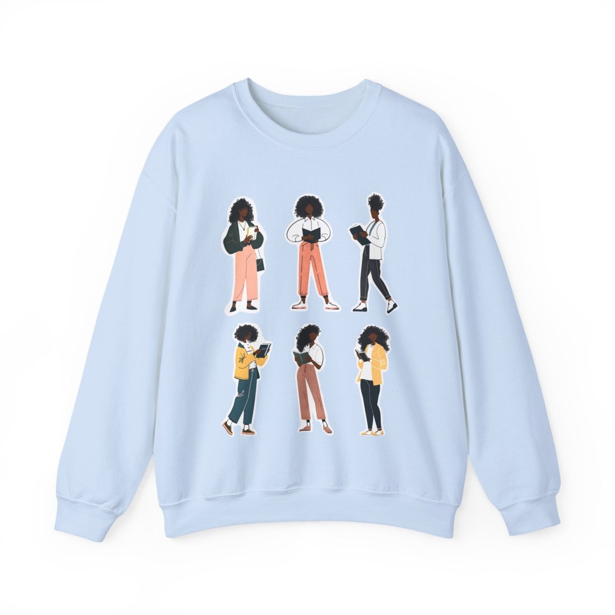 Curly Readers Sweatshirt - Afrocentric Art by The Trini Gee