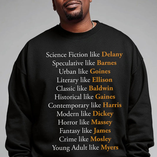 Custom Black Authors Sweatshirt - Afrocentric Art by The Trini Gee