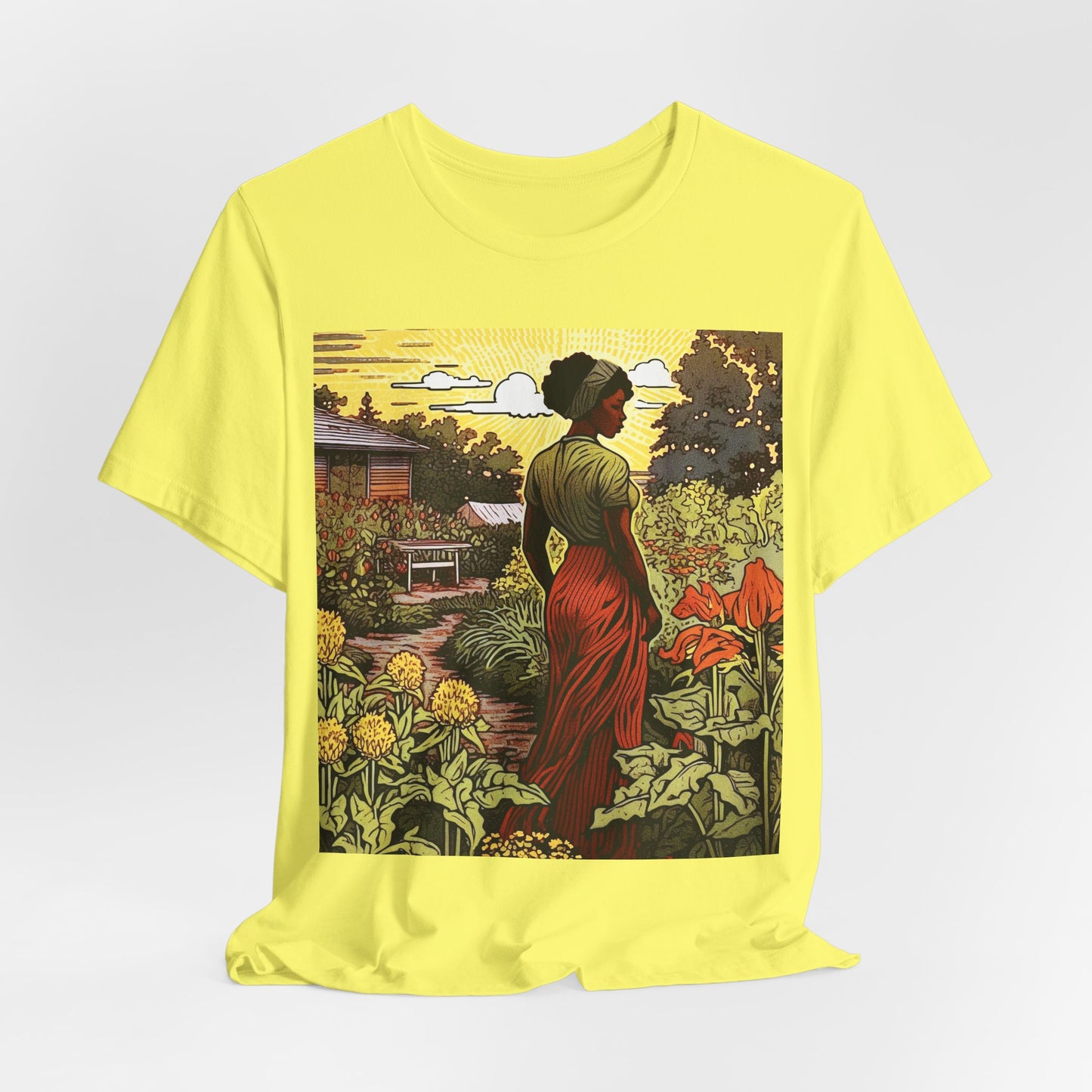 Woman in Garden Shirt