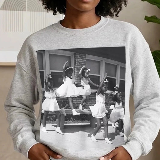 Dancing Black Girls Sweatshirt - Afrocentric Art by The Trini Gee