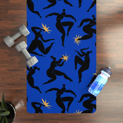 Dancing Figures Yoga Mat - Afrocentric Art by The Trini Gee