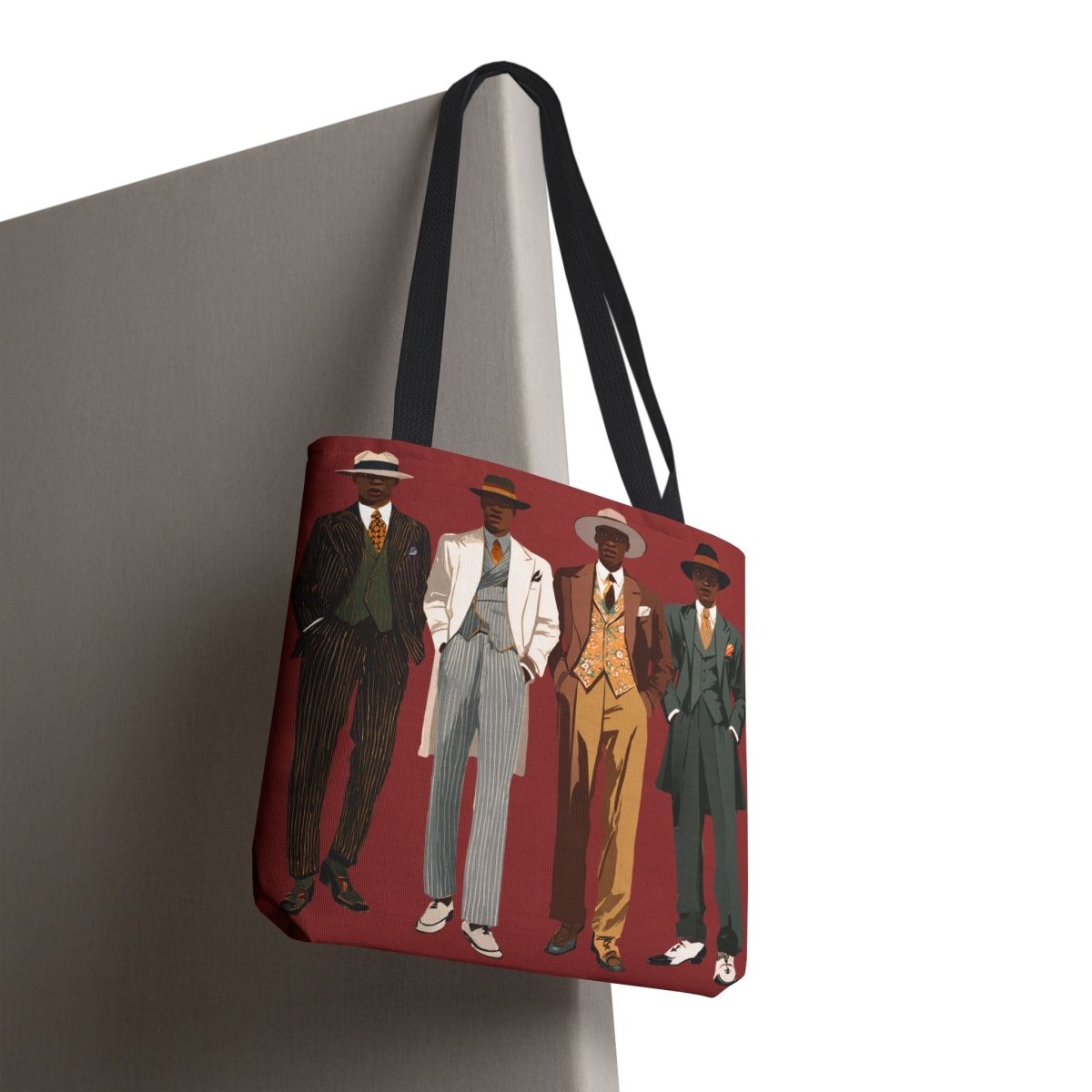 Dapper Gents Tote Bag - Afrocentric Art by The Trini Gee