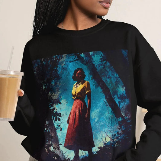 Dark Woods Sweatshirt - Afrocentric Art by The Trini Gee