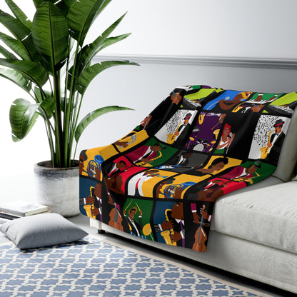 Jazz Music Throw Blanket