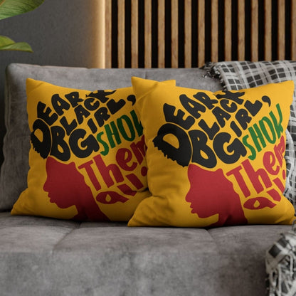 Dear Black Girl Pillow - Afrocentric Art by The Trini Gee