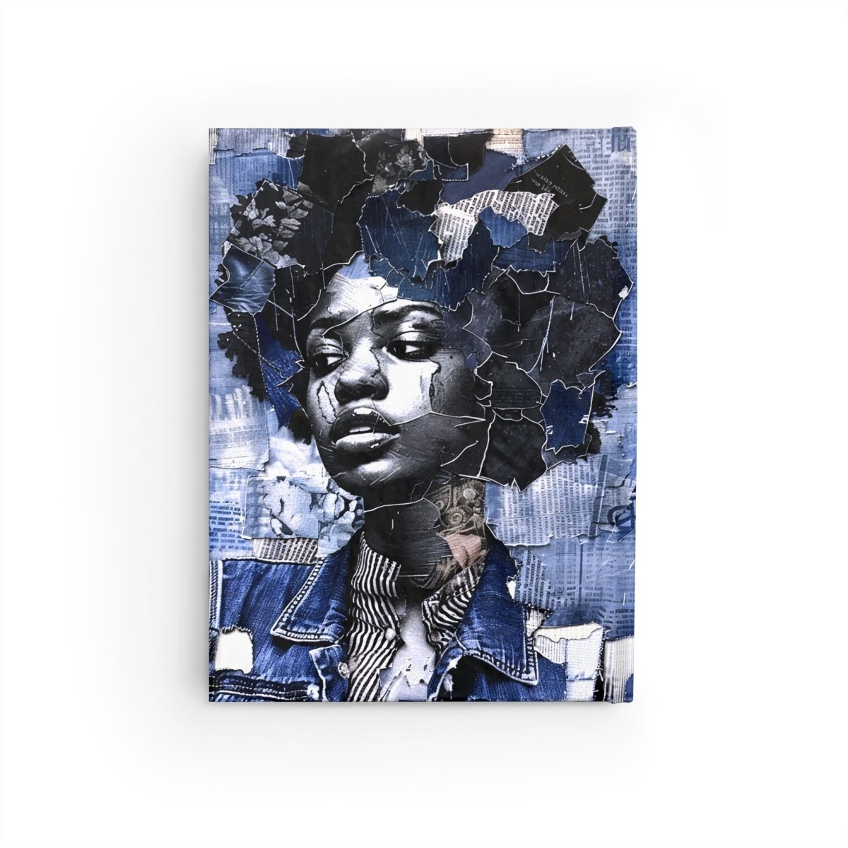 Denim Girl Journal - Afrocentric Art by The Trini Gee