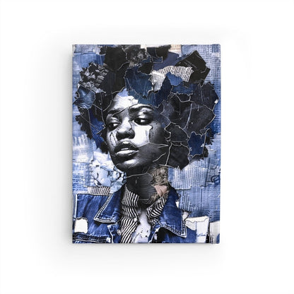 Denim Girl Journal - Afrocentric Art by The Trini Gee