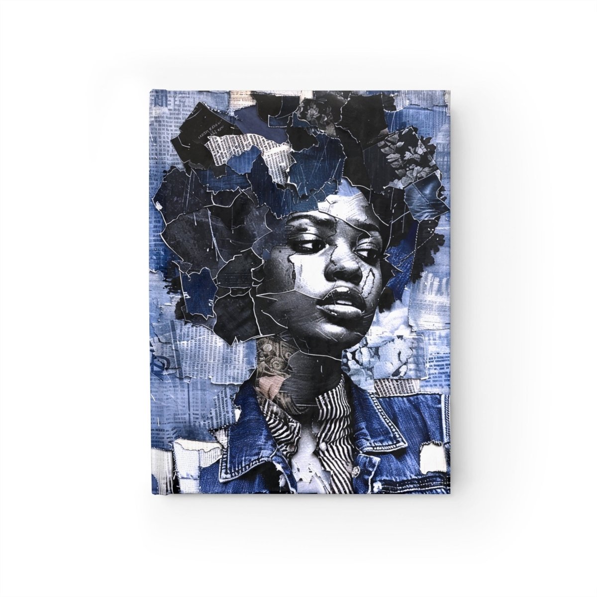 Denim Girl Journal - Afrocentric Art by The Trini Gee