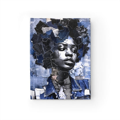 Denim Girl Journal - Afrocentric Art by The Trini Gee