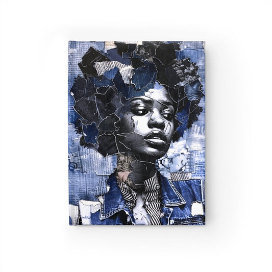 Denim Girl Journal - Afrocentric Art by The Trini Gee
